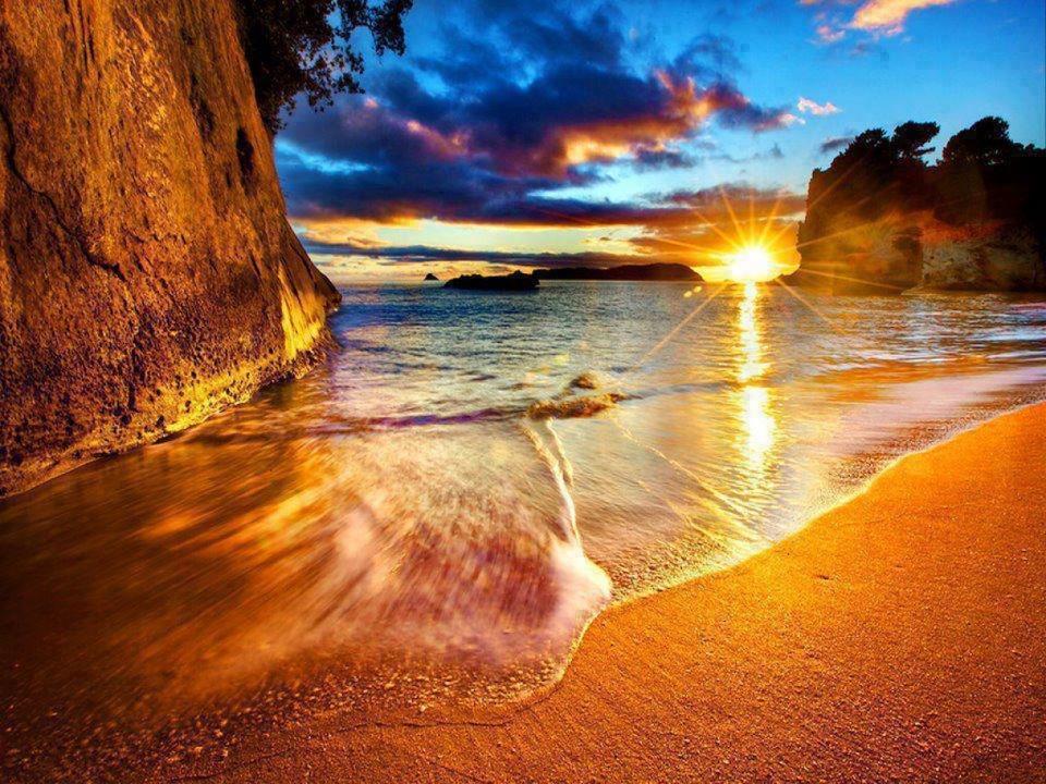 Cathedral Cove And Sunrise *